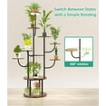 thumbnail image 4 of 60" Tall Indoor Plant Stand with Grow Light 10 Tiered Adjustable,Large Metal Rotating Plant Shelf for Multiple Plant Display, Flower Holder Stand for Living Room,Bedroom,Office,Balcony, 4 of 7