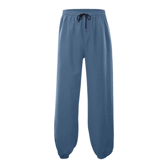 JTieacloth Mens Cargo Long Pants Men's Casual Jogger Pants Slim Fit Tapered Ankle Sweatpants Lightweight Comfortable Breathable For Daily Wear Outdoor Sports Blue