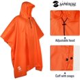 thumbnail image 3 of SaphiRose Hooded Rain Poncho for Adult with Pocket, Waterproof Lightweight Unisex Raincoat for Hiking Camping Emergency, 3 of 6