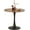 Faux Walnut, variant on Round Dining Tulip Table for 2, Mid-Century Modern Table with Sturdy Metal Pedestal for Kitchen, Bistro, Cafe, Leisure (White, 24 INCH)