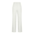 thumbnail image 5 of Women's Casual Business Pants High Waist Wide Leg Solid Color Deco Metal Chain Comfy Lightweight Suit Pants, 5 of 6