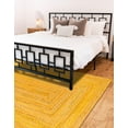 thumbnail image 4 of Unique Loom Braided Chindi Collection Area Rug - Layer (4' 1" x 6' 1" Rectangle Yellow Orange/Orange), 4 of 7