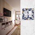 thumbnail image 5 of Yayeee Rocker Switch Wall Plate 1-Gang 4.6"x2.9" Home Decorative Outlet Cover, Retro Daisy Pattern, 5 of 6