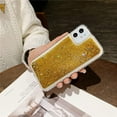 thumbnail image 2 of Liquid Glitter Case Compatible with iPhone 11, Hard Back Colorful Bling Quicksand Phone Case (Gold & Stars, iPhone 11), 2 of 13
