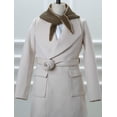thumbnail image 2 of PinesC Women's Triangle Knitted Scarf Solid Color Winter Warm Shawl Two Tone, 2 of 5