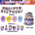 thumbnail image 5 of Aphmau Plushies Theme Cartoon Cute Birthday Decorations Balloons Cake Topper Banners, 5 of 5