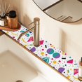thumbnail image 2 of Yayeee Faucet Mat for Kitchen Sink 30" Diatomite Long Splash Guard Pad, Retro Round, 2 Pack, 2 of 7
