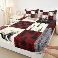 thumbnail image 3 of Feelyou Rustic Hunting Deer Full Size Sheets, Farmhouse Boating Lover Bed Sheets, Western Lodge Cabin Sheet Sets, Microfiber Bedroom Decor, 4pcs, 3 of 7