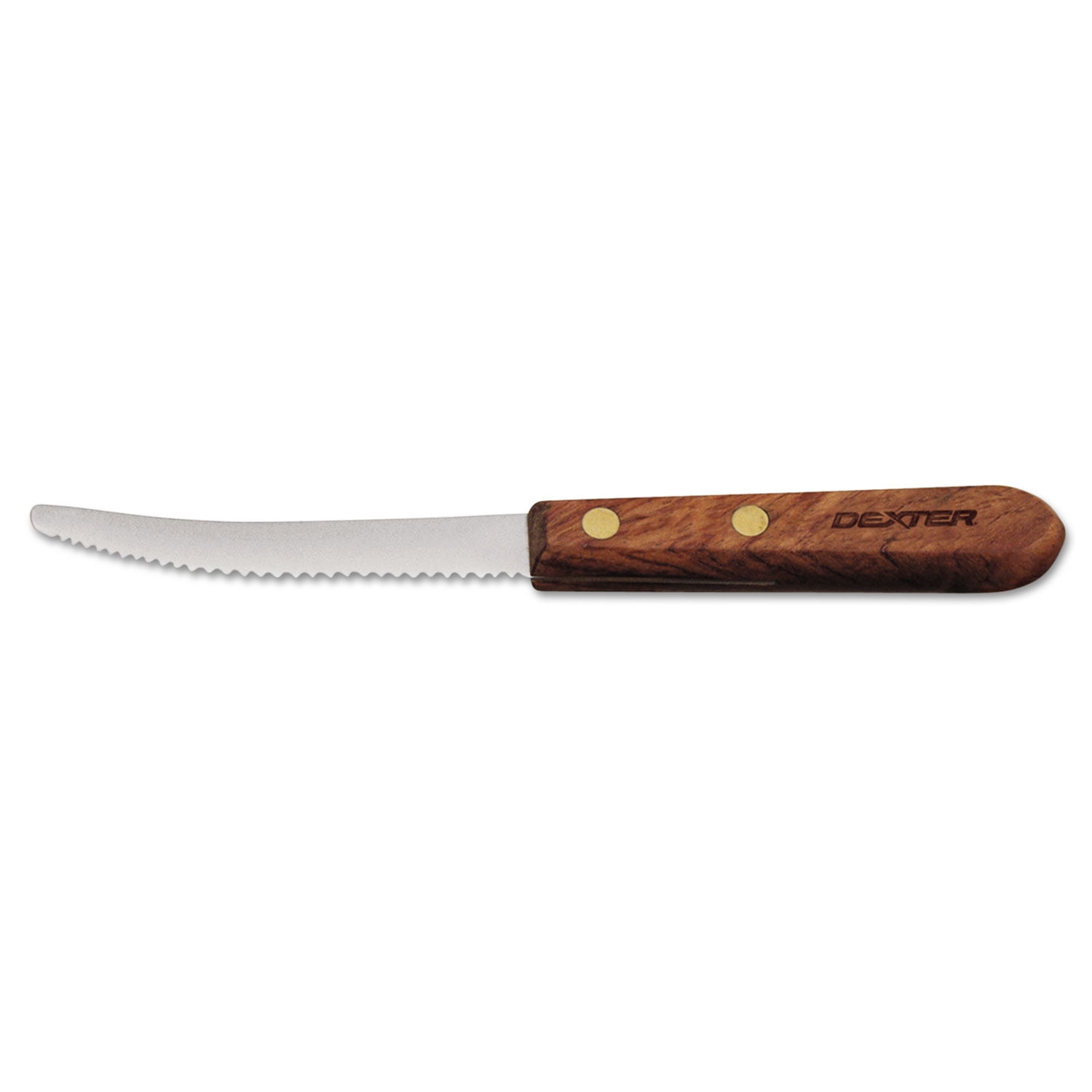 Traditional Scalloped Grapefruit Knife, Brown/Silver, 3 1/4"