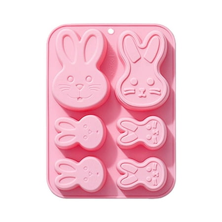 

wendunide cake mold 6 Even 2 Different Sizes Of Rabbit Shape Silicone Cake Auxiliary Food Production Baking Tools