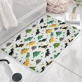 thumbnail image 3 of Multi Colored Dinosaur Assortment Flannel Non Slip Door Rugs,Washable Door Mats Indoor,Decorative Door Mats,Dirt-Resistant and Absorbent Doormat for Entrance,Bedroom,Kitchen,Bathroom,23.5"x16", 3 of 5