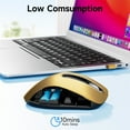thumbnail image 5 of Wireless Mouse, 2.4GHz with USB Mini Receiver, 1200 DPI Optical Tracking, Ambidextrous for Laptop, PC, Computer, Chromebook, Notebook, 5 Buttons-Bumblebee, 5 of 9