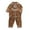 Gold, variant on Angala Baby Boy Girl Outfits Leopard Print Long Sleeve Button Down 2PCS Clothes Set Cute Casual Children Homewaer 100L