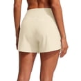 thumbnail image 5 of Nestiefly 2 in 1 Double Layer Running Shorts for Women High Waisted for Athletic Tennis Workout with Pockets Beige XL, 5 of 6