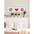 thumbnail image 5 of Contemporary Framed Wall Art Print - Abstract Lipstick Heart Decor - 45" x 15" Home Decor, 5 of 6