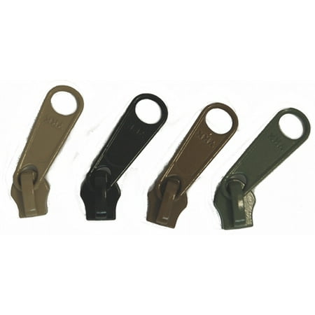 - Package of Seven (7) Metal slider with single pull for #5 Coil YKK® Zipper - Black