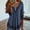 Blue, variant on Plus Size Tops for Women Women Fashion Casual Fold Buttons Contrast Color Long Sleeve V-Neck Tops Full-Sleeve Tops Blouse Loose Top T-Shirt Blouse Solid Casual Long Sleeves Hight Neck Shirts