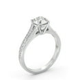 thumbnail image 2 of Meryn Jewel Silver 14K White Gold Plated Diamond Ring - Brilliant 1.9 Ct Round Cut Diamond Ring - Traditional Solitaire Wedding Engagement Ring with Accent for Women's - Elegant Party Diamond Ring, 2 of 3