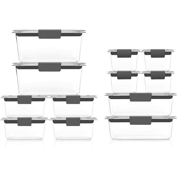 Brilliance BPA-Free Airtight Food Storage Containers, 24-Piece Set