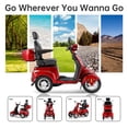 thumbnail image 4 of QEEKA 4-Wheel Heavy Duty Mobility Scooter for Seniors & Adults，500 lbs Capacity,1000W Motor,Electric Travel Scooter,Red, 4 of 12