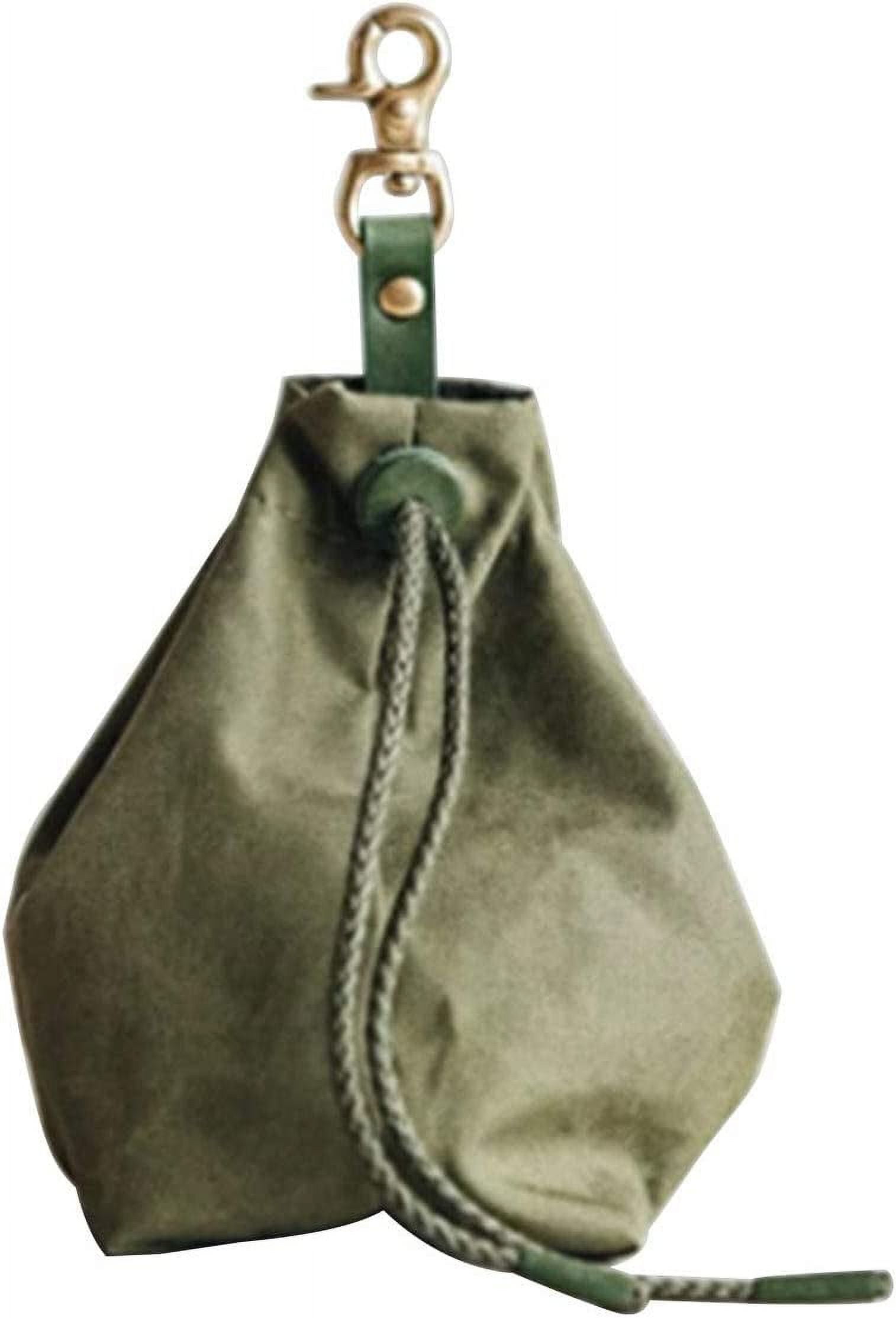 Zhuge Portable Dog Treat Pouch Bags for Training, Treat Bags for Dog Leash, Snack Bag Food Treat Storage Holder with Clip (Green)