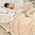 thumbnail image 6 of ToyKingdee Weighted Blanket Queen, Classy Soft Jacquard Sherpa Weighted Blankets for Sleep Natural and Calming, Fluffy Cozy Sofa Bed Blanket for Winter, 6 of 6