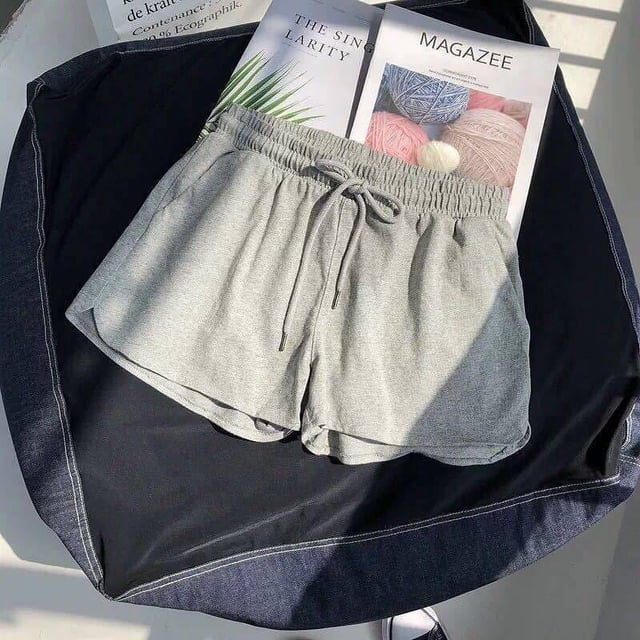 Pantalones cortos deportivos de cintura alta con cintura elástica para mujer, ropa exterior informal holgada, pantalones de pierna ancha, pijamas de verano para el hogar