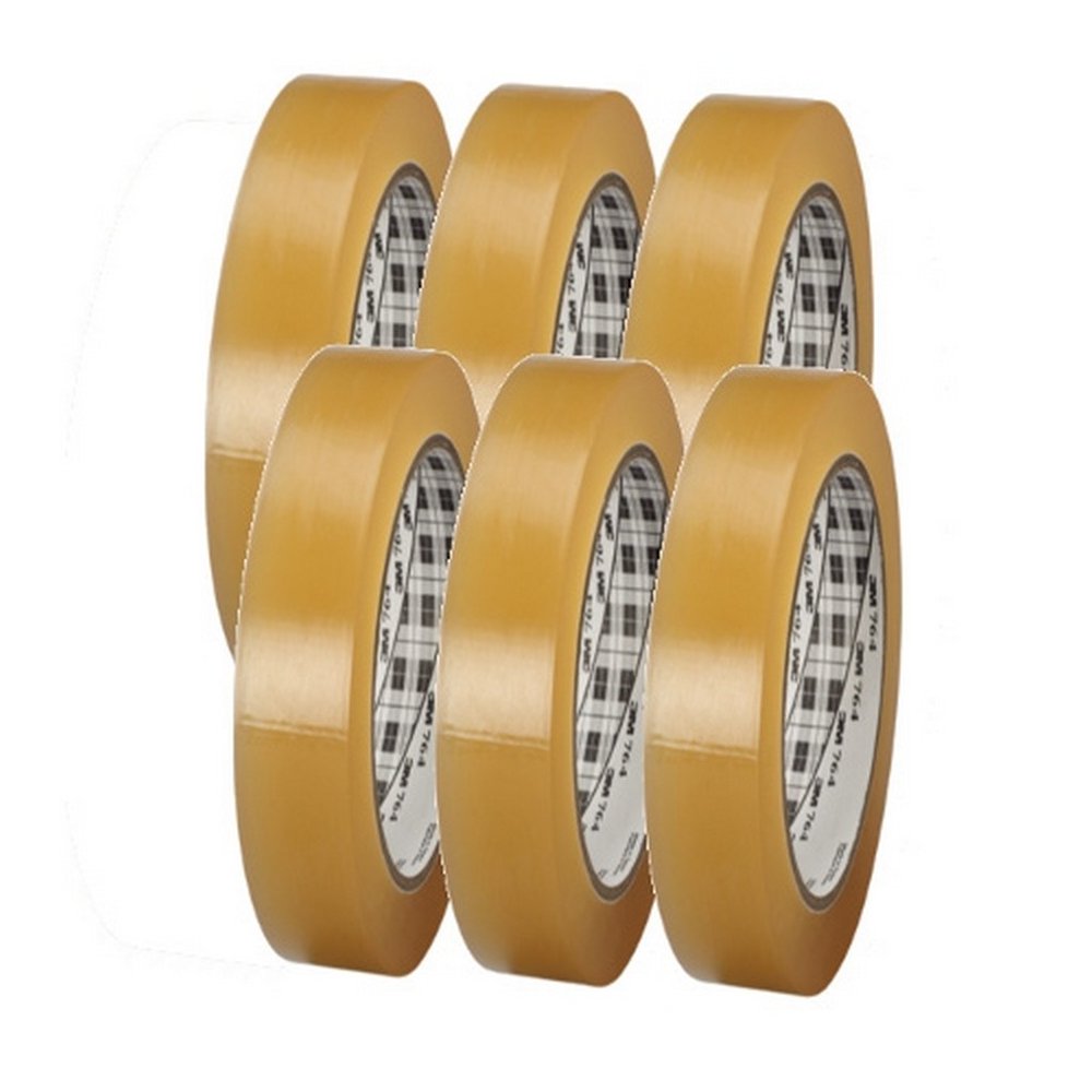 3M General Purpose Vinyl Tape 764 Clear 1" X 36 Yard Roll (6 Pack