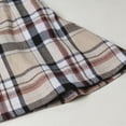 thumbnail image 4 of Chaqueta y abrigo casuales con capucha de manga larga para niñas, conjunto de dos piezas de chaqueta con capucha de punto y falda a cuadros para uso cómodo al aire libre, conjunto de poliéster para ni, 4 of 7