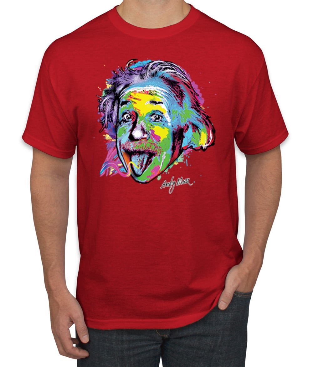 Expression Tees Neon Albert Einstein Womens Cropped T-Shirt