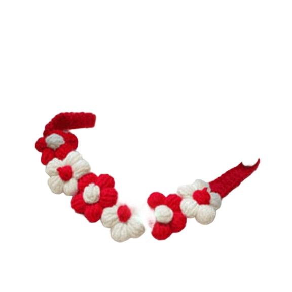 Bisitoy Small Dog Collar with Flower, Puppy Collar for Girl Dog Collars for Small Dogs Cute Dog Collar with Bell, Adjustable Length (Red)