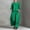 Green plus size 2 piece set a1, variant on Cagogo Women's Plus Size 2 Piece Set Casual Round Neck Short Sleeve Tops Wide Leg Pants Loose Boho Summer Outfits Solid Cruise Matching Lounge Travel Clothes, Orange 3XL