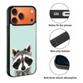 thumbnail image 2 of WIRESTER Shockproof Soft Rubber Cover Case for Apple iPhone 17 Pro Max 6.9" 2025, Raccoon On Aero Blue Background, 2 of 5