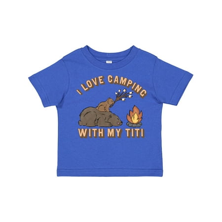 

Inktastic I Love Camping with My Titi Gift Toddler Boy or Toddler Girl T-Shirt