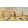 thumbnail image 2 of Marco Grubacs 14x9 Black Ornate Wood Framed Double Matted Museum Art Print Titled: Venice, in the San Marco Basin, 2 of 5
