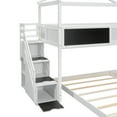 thumbnail image 4 of Yoneston Twin over Full House Bunk Bed with Storage Staircase and Blackboard for Kids and Adutls, White, 4 of 6