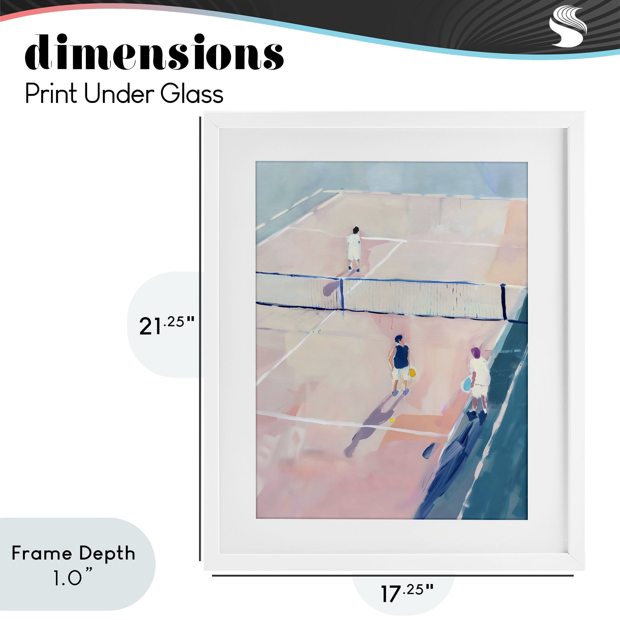 Stupell Industries Summer Game of Tennis White Framed Print Under Glass, design by The Prints Vibe