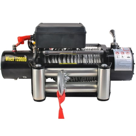 Gymax 12V Electric Recovery Winch Truck SUV Durable Remote Control