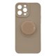 thumbnail image 1 of Desiderio Funda para iPhone retro simple de color liso con soporte, gris 13promax, 1 of 5