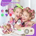 thumbnail image 2 of Mini máquina de karaoke para niños, altavoz Bluetooth portátil con 2 micrófonos inalámbricos, juguetes para niñas y niños, juego de altavoces retro con sonido estéreo y graves mejorados para fiestas, 2 of 8