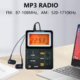 thumbnail image 3 of SH-01 Radio AM FM Multifonctionnelle avec Écouteurs Radio Rechargeable Lecteur MP3 Portable Réveil pour la Marche la Maison la Course, 3 of 9