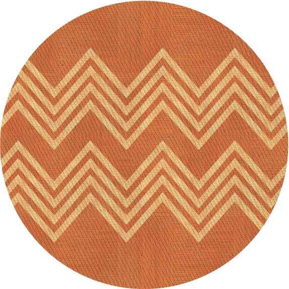 Ahgly Company Machine Washable Indoor Square Transitional Orange Area Rugs, 3' Square
