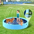 47'' Foldable Dog Pool, Sprinkler Pool for Kids, NonSlip Kids Pool, Dog Swimming Pool for Kids