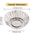 thumbnail image 5 of 10 Pcs Egg Tart Molds, Mini Tart Pan for Baking, Aluminum Tins Mould for Tart Shells, Pie, Cupcakes, Mini Cake, Pudding, Jello, Muffin and Chocolate, 5 of 5