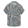 thumbnail image 7 of Yteetum Men's Short Sleeve Shirts Floral Print Hawaiian T Shirt Casual Button Down Short Sleeve Lapel Beach Summer T-Shirts, 7 of 7