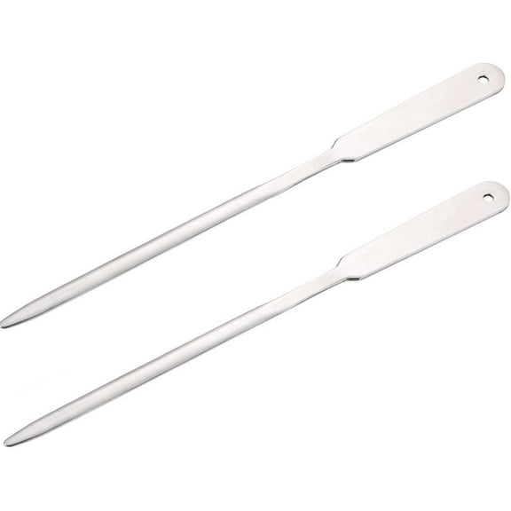 2 Pack Letter Openers Envelope Opener Stainless Steel Hand Letter Envelope Knife Lightweight Envelope Slitter (Silver)