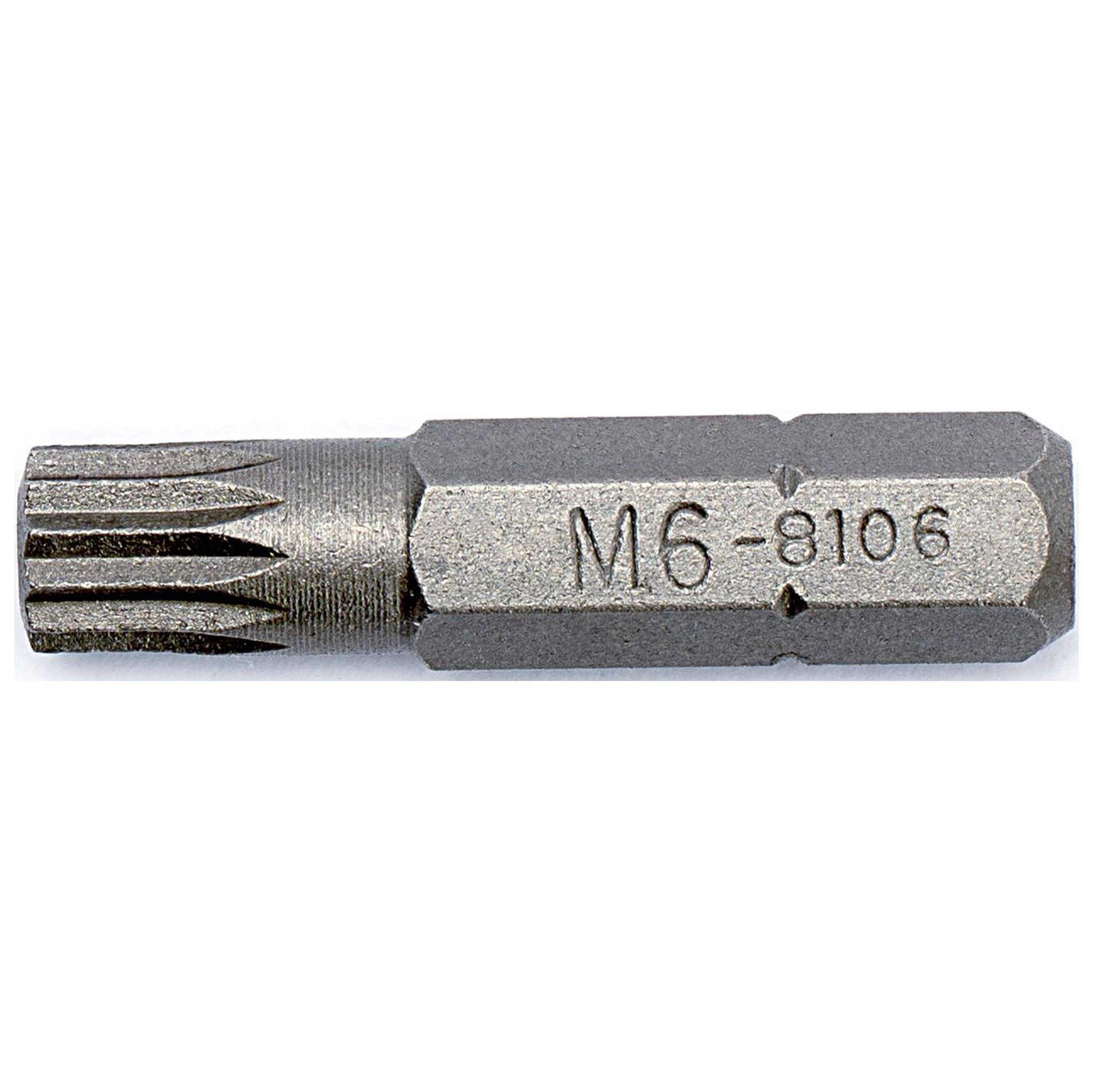 Genius Tools 1/4" Hex Shank, M6 Triple Square Screwdriver Bit, 30mmL
