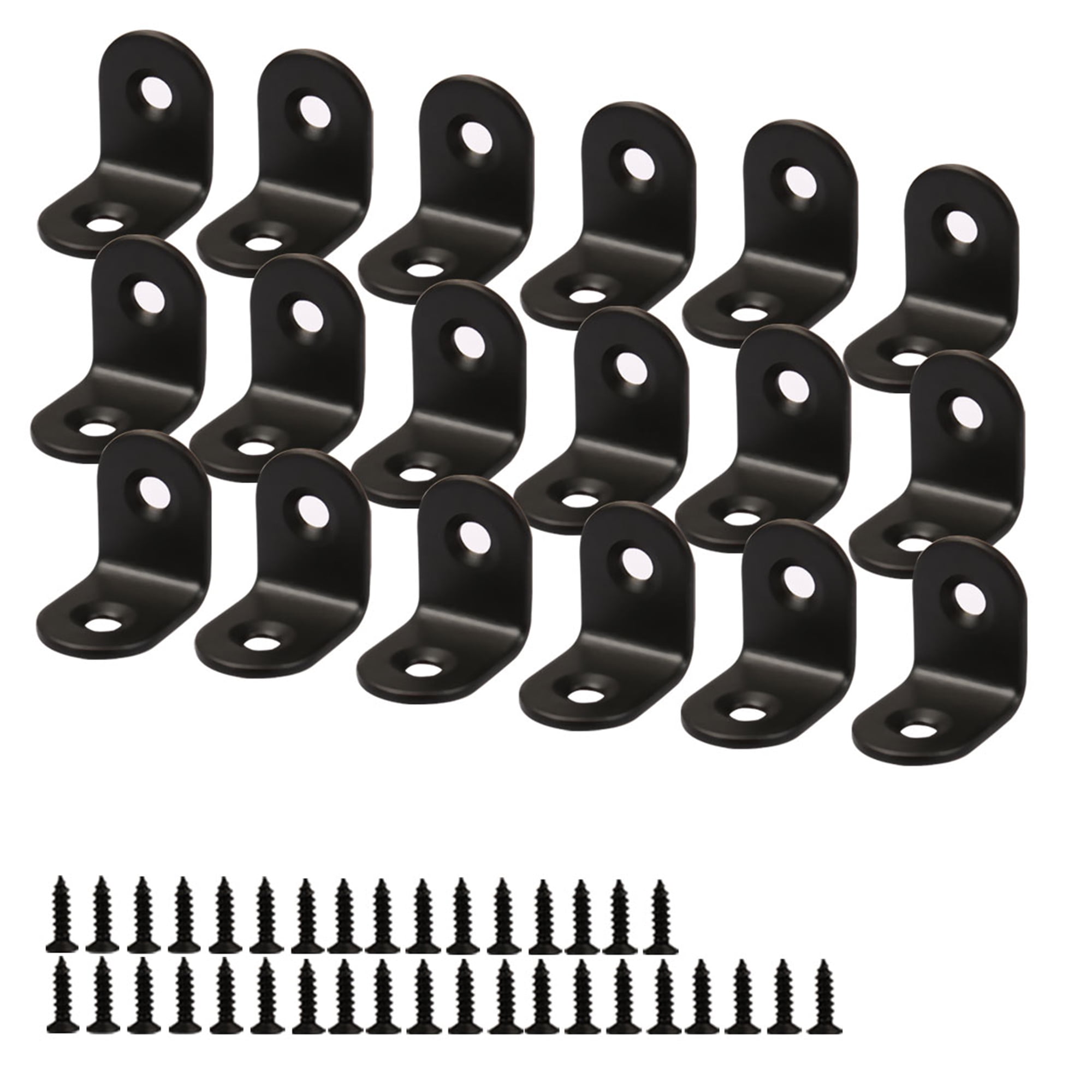 Furniture 90 Degree Corner Braces 20 x 20 mm Cabinet 20 Pieces Right Angle Brackets Fasteners L Shaped Corner Bracket with 40 Pieces Screws for Wood Shelves