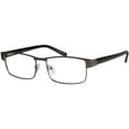 thumbnail image 2 of M+ Men's Birch +3.00 Rectangle Reading Glasses with Case, Gunmetal, 2 of 5