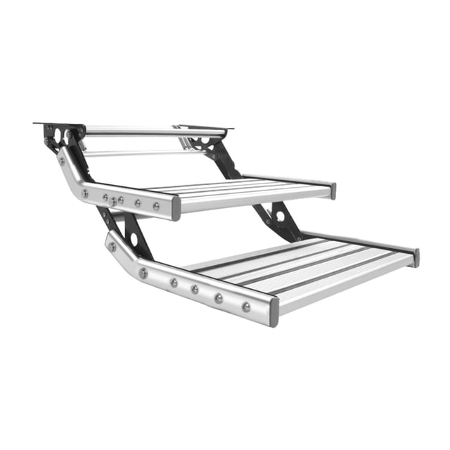 Miulika Manual RV Step Telescopic Ladder Assembly Multipurpose Lightweight Anti Skid Double Layer